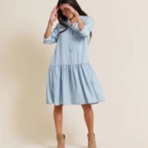 The Changemaker Dress Classic Light Wash, Liquid Denim